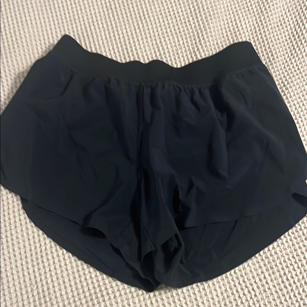 Black Athletic Shorts with Wide Waistband